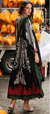 COMBINATION CHARIZMA CCW6-08 Linen Embroidery Suit with Irish Linen Shawl