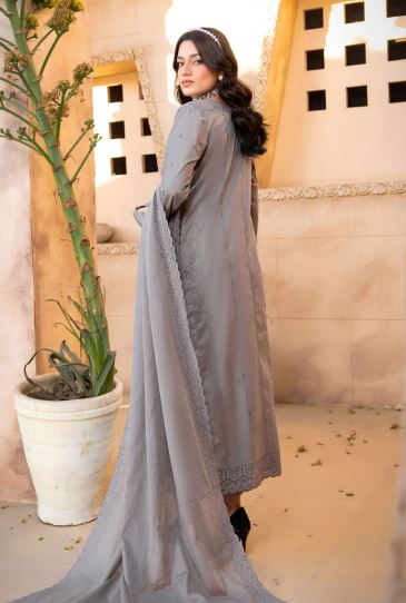 Lawn Embroidery Suit With Chiffon Embroidery Dupatta