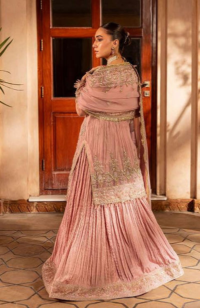 AYLIN MAUVE MIST HAND EMBELLISHED ORGANZA SUIT WITH CHIFFON DUPATTA