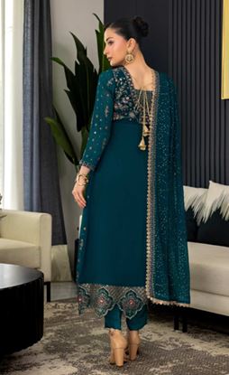 LUMINARA MANAHIL LAKHANI ESMARA 08 Unstitched Luxury Embroidered Chiffon Collection