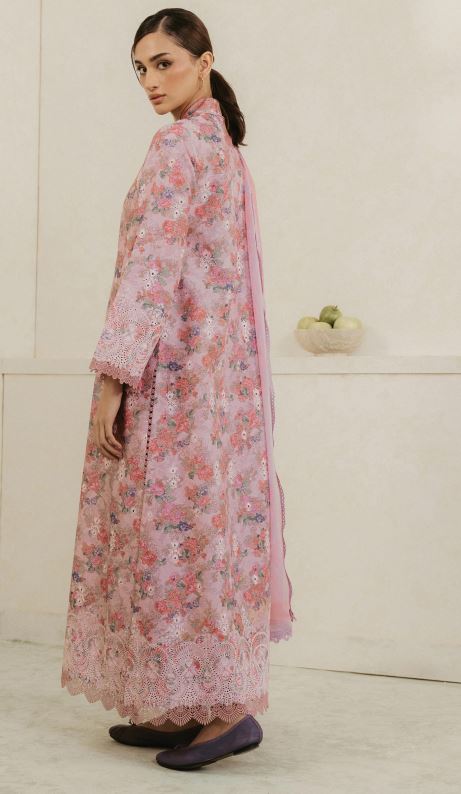 AMORE ROSEE AL-25-V4-08 Lawn Embroidery suit with chiffon Dupatta