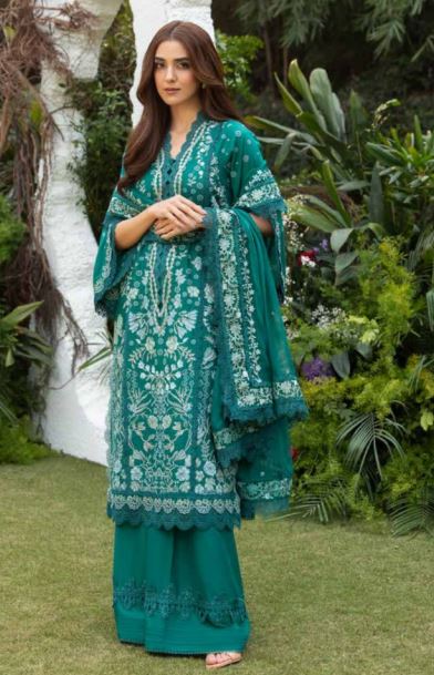 SOBIA NAZIR 08 B Luxury Lawn Embroidery Suit With Fancy Dupatta