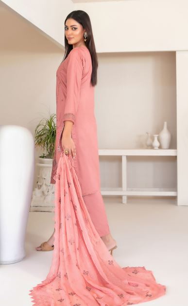 NAJWA TAWAKKAL 4436 Un-Stitched Fancy Embroidered Viscose Zari Shirt Designs with  Embroidered Chiffon Schiffli Dupatta & Un-Stitched Plain Staple Shalwar Fabric