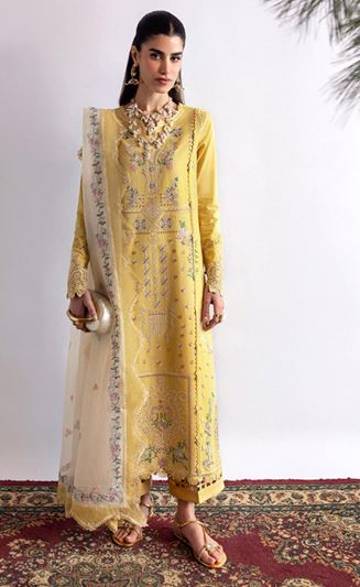 QLINEKARI QALAMKAR ENYA 09 Embroidered Lawn Suit With Embroidered Dupatta