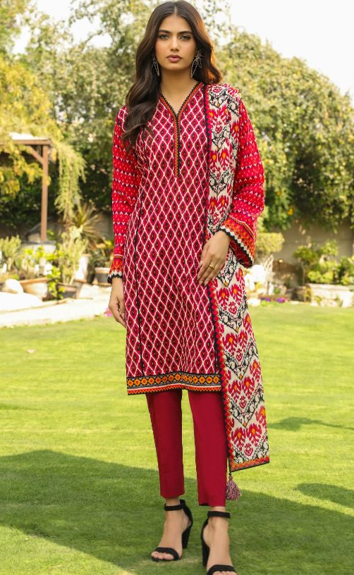 KOMAL PRINTS WITH PRINTED LAWN DUPATTA