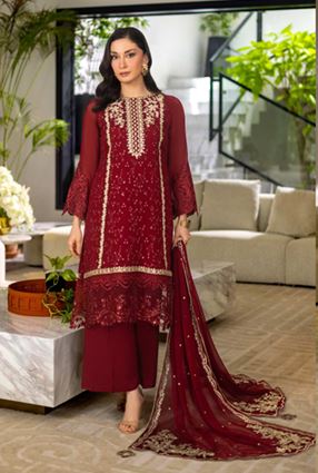LUMINARA MANAHIL LAKHANI ROYALE 09 Unstitched Luxury Embroidered Chiffon Collection