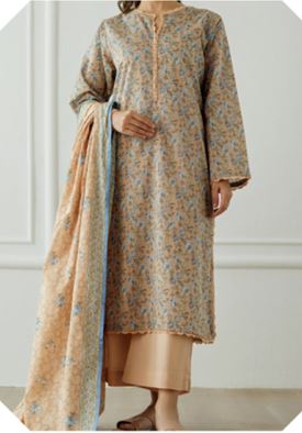 ORIENT OTL-25-301 Print Lawn Suit 3 piece