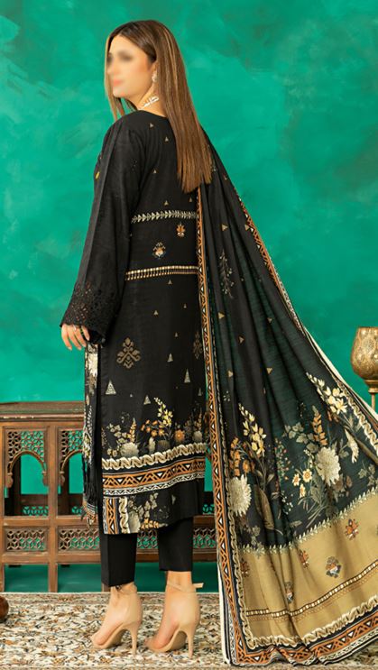 LAIBA V/03 06 Print Viscose Embroidery Suit With print dupatta