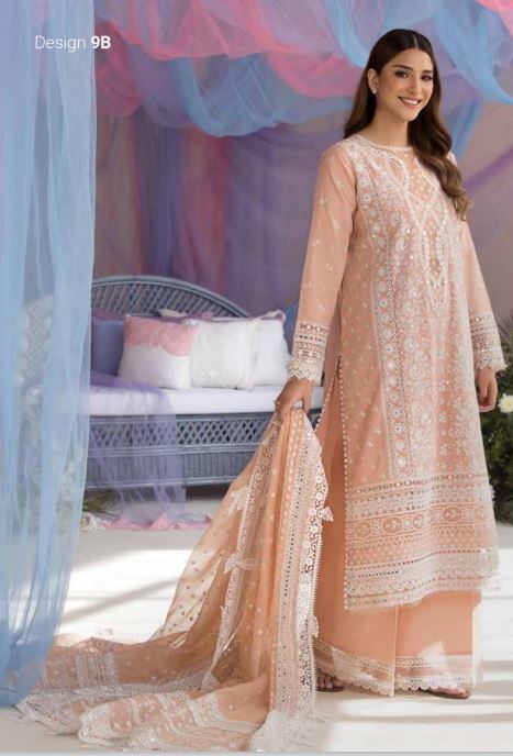 SOBIA NAZIR 09 B Luxury Lawn Embroidery Suit With Fancy Dupatta