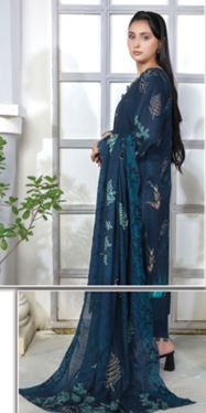NOIR BIN RASHID ART-09 DIGITAL VISCOSE Embroidery Suit with Embroidery Dupatta