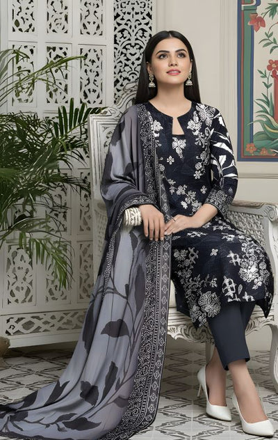 JHOOM AALAYA V/03 09 Viscose Embroidery Suit with Chiffon Dupatta