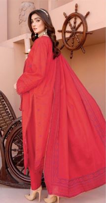 Lawn Embroidery suit with fancy Dupatta