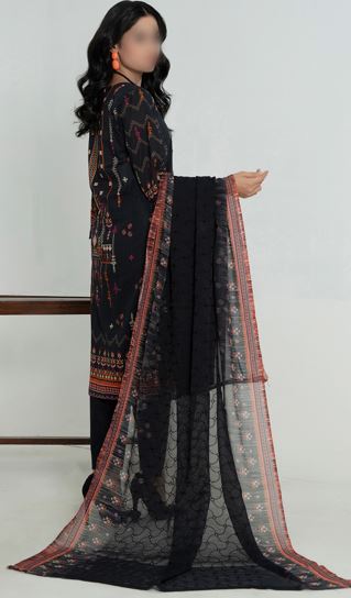 KOMAL FATIMAS V/1983 09 Lawn Embroidery Suit With Crinkle Dupatta