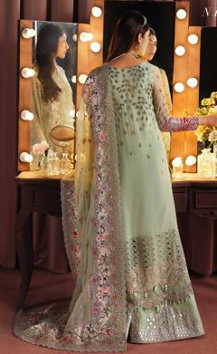 JHOOMRO NUREH NL-86 Luxury embellished and embroidered 4 peice chiffon collection with stiched duppata