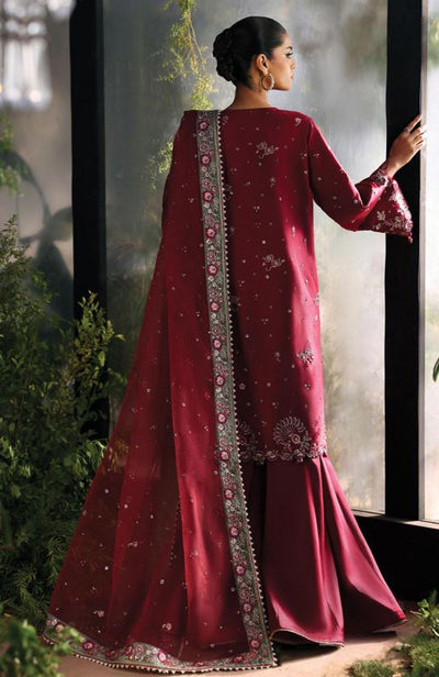 LA FUCHSIA AFROZEH YALIRA ALF-25-V1-09 EMBROIDERED RAW SILK SUIT WITH EMBROIDERED DUPATTA