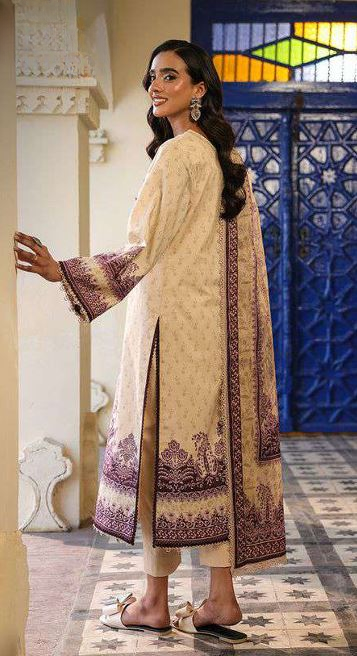 AJUBF-85 Print Lawn suit 3 piece
