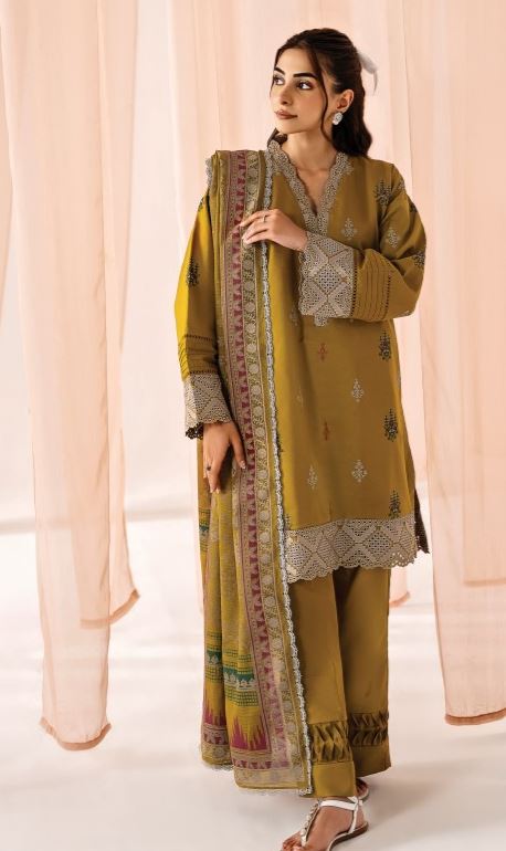 Lawn embroidery suit with fancy embroidery dupatta