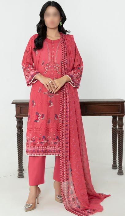 KOMAL FATIMAS V/1983 10 Lawn Embroidery Suit With Crinkle Dupatta