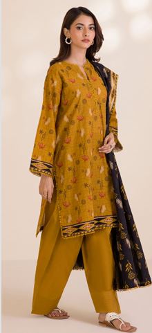 WUC25X30032 Digital Printed Cotton Suit 3pc