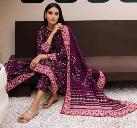 Khaddar Print Suit With Khaddar print dupatta