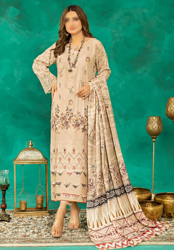 LAIBA V/03 07 Print Viscose Embroidery Suit With print dupatta