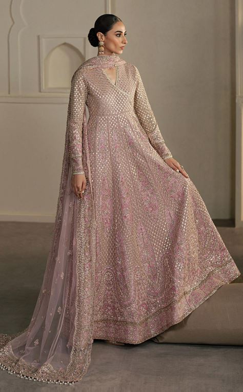 PAHLI NAZAR AYZEL SAVERA AZW-25-V1-10 EMBROIDERED  NET SUIT WITH EMBROIDERED  NET DUPATTA