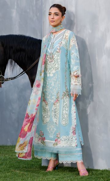 ELAF ELYA ELH-5B Luxury Lawn Embroidery Suit With Fancy embroidery Dupatta
