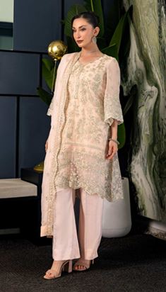 LUMINARA MANAHIL LAKHANI BLUSHE 10 Unstitched Luxury Embroidered Chiffon Collection
