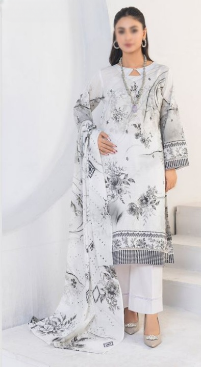 SILSILA FANTAK V/1 10 Digital Print Lawn Suit With Lawn ChikanKari Dupatta