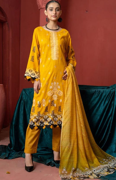 Lawn Embroidery suit with fancy Dupatta