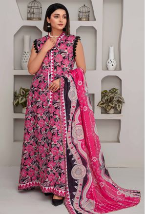 MANAR FIZA NOOR V/7 02 PRINT Lawn suit 3 piece