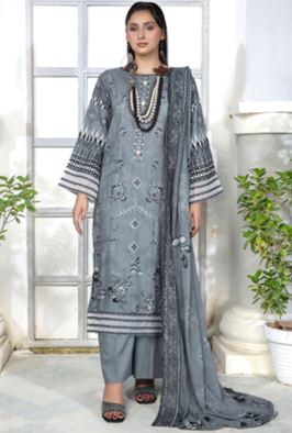NOIR BIN RASHID ART- 10 DIGITAL VISCOSE Embroidery Suit with Embroidery Dupatta