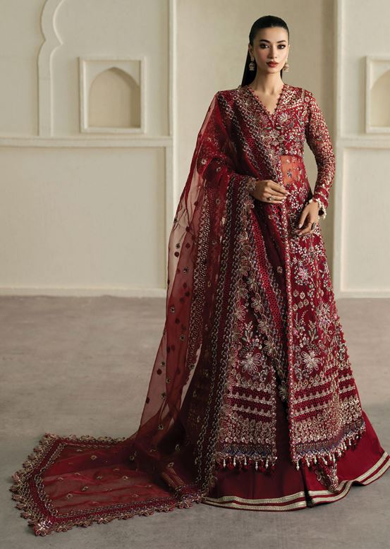 PAHLI NAZAR AYZEL NAQQASH AZW-25-V1-01  EMBROIDERED ORGANZA SUIT WITH EMBROIDERED ORGANZA DUPATTA