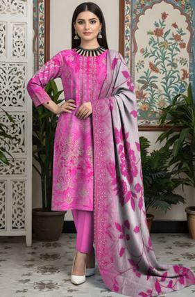 JHOOM AALAYA V/03 01 Viscose Embroidery Suit with Chiffon Dupatta