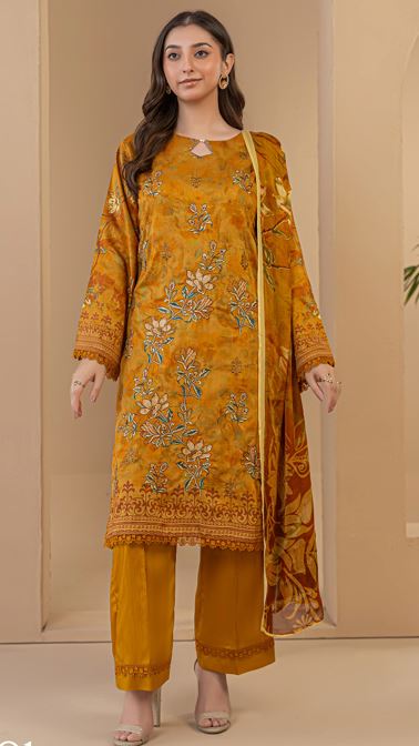 DASTAK PALWASHA V/36 01 Exclusive Digital Embroidery Viscose Shirt with Special Digital Printed Crinkle Dupatta