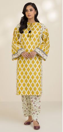 WUC25X20007 Digital Printed Cotton Suit 2pc