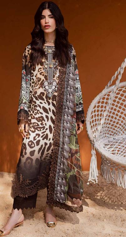 GARDENIA NUREH NWG-85 Luxury Viscose Embroidery Suit with Chiffon Dupatta