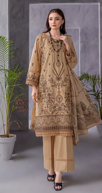 MEHTAB PALWASHA V/64 01 Luxury Lawn Embroidery Suit With Fancy Dupatta