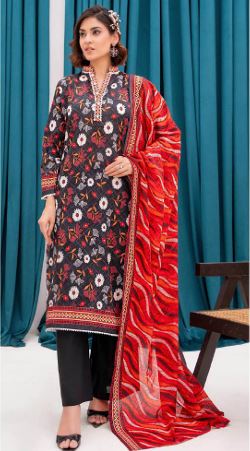 ZESH 10 Lawn Print suit 3 piece