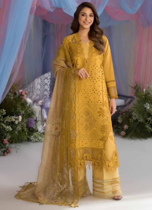 SOBIA NAZIR 01 A Luxury Lawn Embroidery Suit With Fancy Dupatta