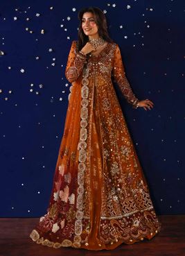 JHOOMRO NUREH NL-80 Luxury embellished and embroidered 4 peice chiffon collection with stiched duppata