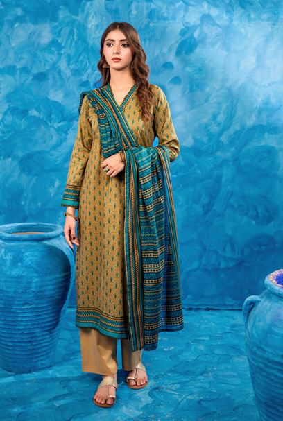 ZESH 11 Lawn Print suit 3 piece