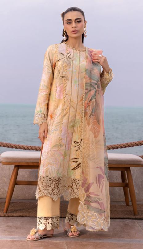 CARNATION RANG RASIYA 01 Lawn Embroidered Suit with printed Embroidered Dupatta 3pc