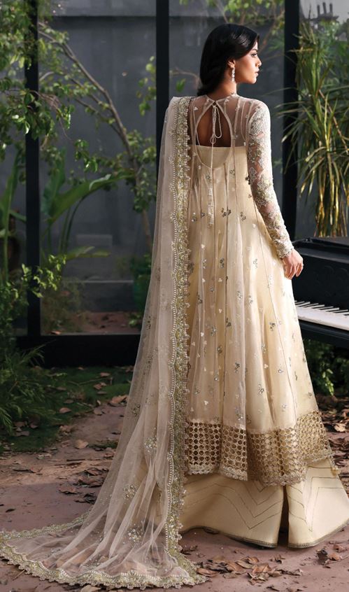 LA FUCHSIA AFROZEH FLEURIE ALF-25-V1-10 EMBROIDERED NET SUIT WITH EMBROIDERED DUPATTA