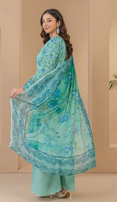DASTAK PALWASHA V/36 10 Exclusive Digital Embroidery Viscose Shirt with Special Digital Printed Crinkle Dupatta