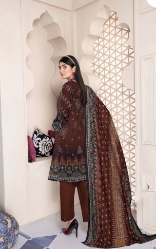 V/1218 D#03 Pashmina Embroidery suit with Pashmina Shawl