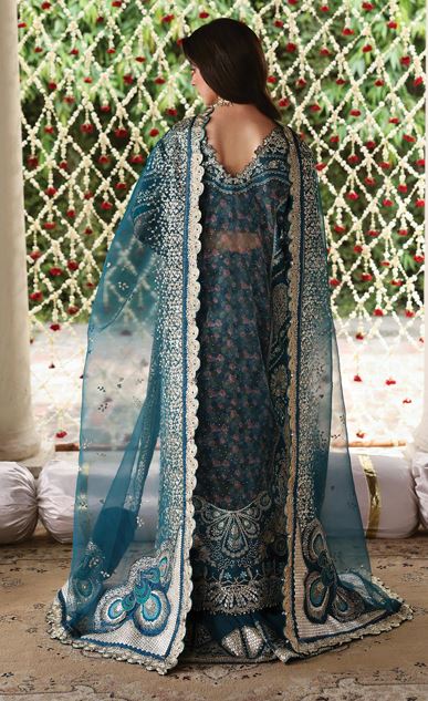 SHAHNAI AFROZEH SITARA AFS-25-10 UNSTITCHED ORGANZA DIGITAL PRINTED EMBELLISHED SUIT WITH ORGANZA EMBROIDERED DUPATTA