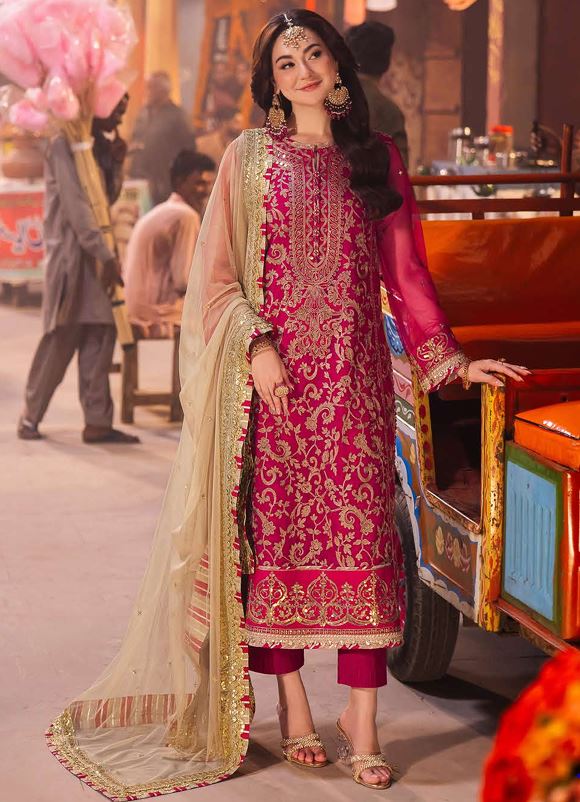 14 Fancy embroidery suit with fancy embroidery dupatta