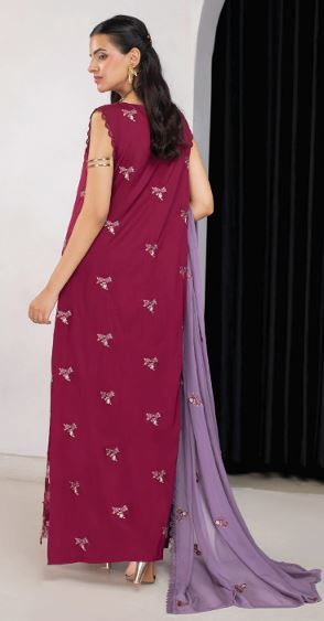 ELLENA HUMDUM 10 Premium Embroidered Viscose Collection with Heavy Embroidered Chiffon Dupatta.