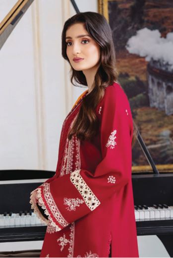 SERENE HUMDUM 10 Premium Embroidered  DHANAK Collection with Printed Wool Shawl